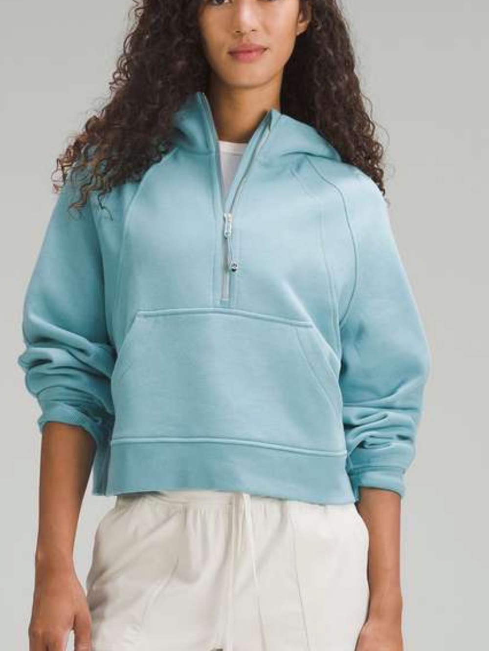 lululemon athletica Tidal Teal Half-Zip Pullover Scuba- M / L - EUC